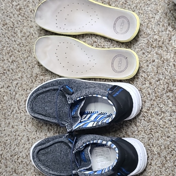 Hey Dude Moccasins in Gray and Blue with Casual Slip-On Style - Picture 4 of 7